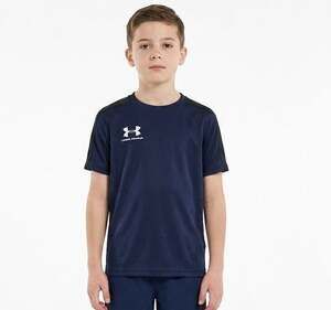 Under Armour T-Shirt Boys Size S Challenger Training Navy Blue Athletic Tee